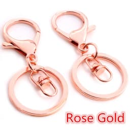 5pcs/lot 30mm Key Ring Long 70mm Popular classic 11 Colors Plated lobster clasp key hook chain jewelry making for keychain