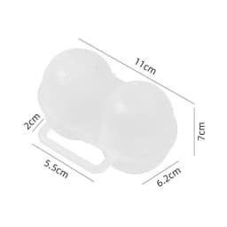 1pc 2-Cell Outdoor Portable Egg Box Plastic Egg Tray Refrigerator Egg Storage Box Shock-absorbing And Anti Drop Egg Loade
