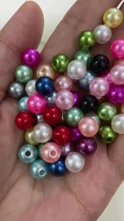 Acrylic Imitation Pearl Round Ball Spacer Beads 4 6 8 10 12MM Pick Size Color For Jewelry Making DIY Hole Size 1.5mm