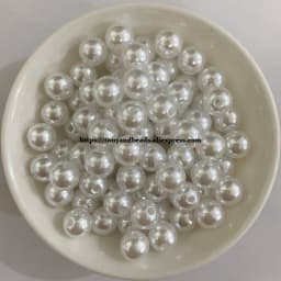 Acrylic Imitation Pearl Round Ball Spacer Beads 4 6 8 10 12MM Pick Size Color For Jewelry Making DIY Hole Size 1.5mm