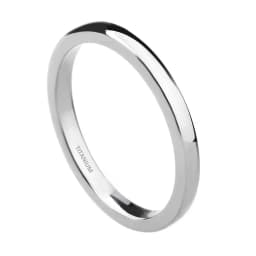 Tigrade Pure Titanium Ring Silver Color Polished 2/4/6/8/10mm Classic Engagement Ring For Male Female Wedding Bands Anti-Allergy