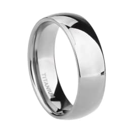 Tigrade Pure Titanium Ring Silver Color Polished 2/4/6/8/10mm Classic Engagement Ring For Male Female Wedding Bands Anti-Allergy