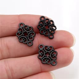 20x13mm 20pcs Antique Silver Plated/Bronze/Black Plated Flower Style Connector Handmade Charms Pendant:DIY for bracelet necklace