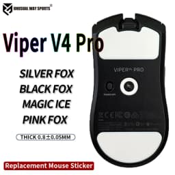 UnusualWaySports Mouse Skates Feet Viper V4 Pro Cambered Surface PTFE Anti Collapse Magic Ice Pink Black Silver Fox