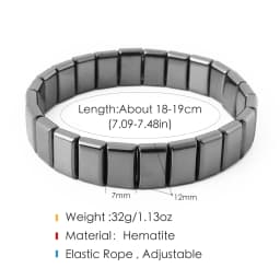 Hematite Bracelet For Men Reclaim Your Edge Confidence Natural Hematite Stone Beaded Stretch Healing Bracelets Gift Jewelry