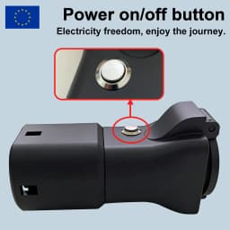 Type2 V2L Discharger 16A EU Socket Power off Button for BYD MG Geely Jaecoo Omoda LEAPMOTOR GWM ZEEKR XPENG EV Discharge Adaptor