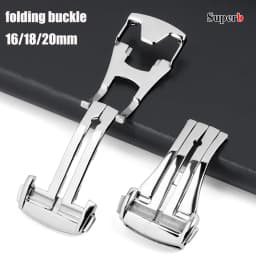 16mm 18mm 20mm Folding Watch Buckle for Omega Stainless Steel Deployment Clasps for Seamaster Polished Matte Watchband Button