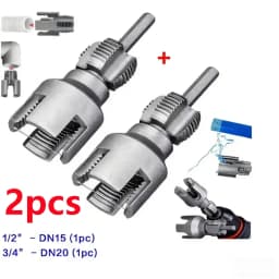 3 Pcs Internal & External Pipe Threading Tool, Function Pipe Thread Cutting Tool for 1/2" & 3/4"& 1" PVC/Plastic Pipes