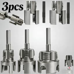 3 Pcs Internal & External Pipe Threading Tool, Function Pipe Thread Cutting Tool for 1/2" & 3/4"& 1" PVC/Plastic Pipes