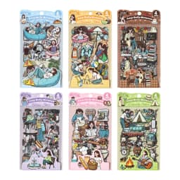 JIANWU Good Collection Book Series Vintage Life Character Landscape Material Collage PET Sticker Creative DIY Journal Stationery