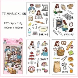 JIANWU Good Collection Book Series Vintage Life Character Landscape Material Collage PET Sticker Creative DIY Journal Stationery