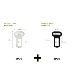 4PCS Seat Belt Adapters Car Metal Clips for Pet Leashes, Compatible with Truck & Car Seats Metal Seat Belt Clip and Buckle Lock