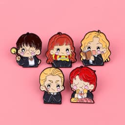 Cute Student Enamel Pins Wizard Brooch Lapel Badge for Backpacks Jackets Hats Bags Fashion Jewelry Movie Fans Gift