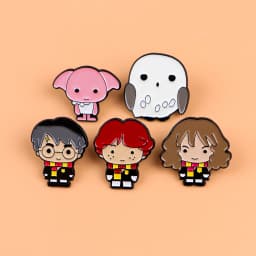 Cute Student Enamel Pins Wizard Brooch Lapel Badge for Backpacks Jackets Hats Bags Fashion Jewelry Movie Fans Gift