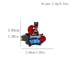 6pcs SpongeBob Enamel Pin Set Cartoon Brooches Metal Badges for Backpack Clothing Jewelry Collection Holiday Gift for Friends