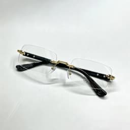 Luxury Rimless Blue Light Blocking Glasses Men Women Titanium Alloy Frame Lightweight Comfortable Anti Eye Strain Computer Eyegl