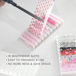 3pcs Nail Foils Gradient Transfer Foil Storage Box for Foil Sticker Storage Portable Colorful Display Stand for Home Salon Use