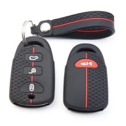 Keychain Silicone Car Remote Key Case Cover for Kia Sorento Soul Carens Hyundai Tucson Sonata Santa FE Carens