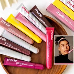 Rhode NEW Lip Balm Peptide Lip Treatment Set Long-lasting Moisturizing Liquid Gel Coffee Raspberry Lip Care Essence Girl Gift