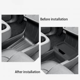 Central Control Storage Box For Tesla Model Y Standard RWD 2026 TPE Center Armrest Storage Box Organizer Trays Car Accessories