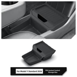 Central Control Storage Box For Tesla Model Y Standard RWD 2026 TPE Center Armrest Storage Box Organizer Trays Car Accessories