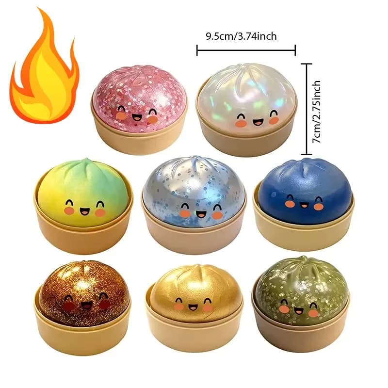 Simulation Flash Dumpling Pressure Ball Slow Rebound Soft Pinch Decompression Home Office Decorat Children Adults Birthday Gift