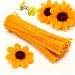 230Pcs/Set Chenille Stems Pipe Cleaners with Flower Centers DIY Handmade Crafts Materials Art Handmade Wedding Party Home Decor