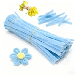 230Pcs/Set Chenille Stems Pipe Cleaners with Flower Centers DIY Handmade Crafts Materials Art Handmade Wedding Party Home Decor