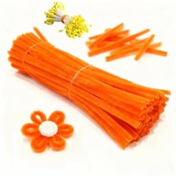 230Pcs/Set Chenille Stems Pipe Cleaners with Flower Centers DIY Handmade Crafts Materials Art Handmade Wedding Party Home Decor