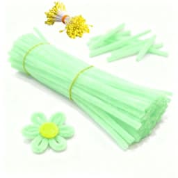 230Pcs/Set Chenille Stems Pipe Cleaners with Flower Centers DIY Handmade Crafts Materials Art Handmade Wedding Party Home Decor