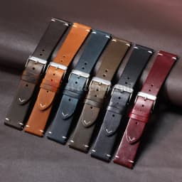 18mm 19mm 20mm 22mm 21mm 24mm Vintage Oil Wax Watchband Universal Stitching Strap Business Vintage Brown Watch Band Accessories