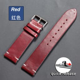 18mm 19mm 20mm 22mm 21mm 24mm Vintage Oil Wax Watchband Universal Stitching Strap Business Vintage Brown Watch Band Accessories