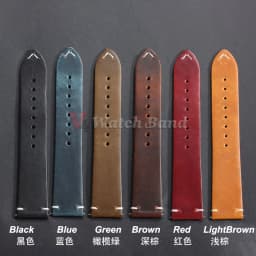 18mm 19mm 20mm 22mm 21mm 24mm Vintage Oil Wax Watchband Universal Stitching Strap Business Vintage Brown Watch Band Accessories