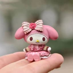 5Pcs-Set Sanrio Cinnamoroll Anime Figure Pochacco Kuromi Pom Purin Hello Kitty Action Toys Model Doll My Melody Gifts