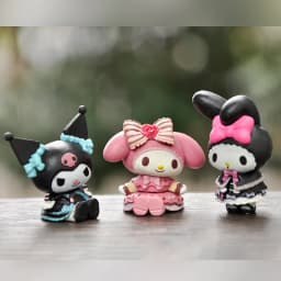 5Pcs-Set Sanrio Cinnamoroll Anime Figure Pochacco Kuromi Pom Purin Hello Kitty Action Toys Model Doll My Melody Gifts