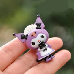 5Pcs-Set Sanrio Cinnamoroll Anime Figure Pochacco Kuromi Pom Purin Hello Kitty Action Toys Model Doll My Melody Gifts