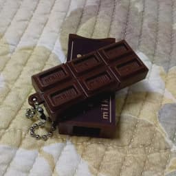 Hot Japanese Style Simulated Meiji Chocolate Fidget Toy Bendable Snap Stress Relief Keychain Pendant Creative Gift
