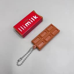 Hot Japanese Style Simulated Meiji Chocolate Fidget Toy Bendable Snap Stress Relief Keychain Pendant Creative Gift