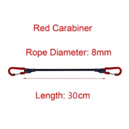 Elastic Bungee Cord Tie Strap with Carabiner Hooks for Kayak Cycling Luggage Packing Ropes Camping Outdoor Accessories