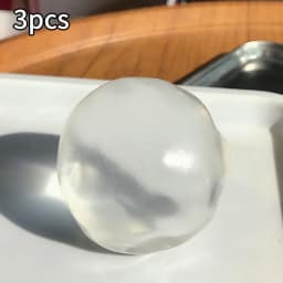 Transparent Mochi Squishy Decor Slow Rising TPR Fidget Squeeze Prop with Coconut Oil Texture Super Soft Comfort for Adults
