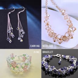 Buy 1 And Get 1 Free 4mm Shiny Crystal Beads Bicone Beads Glass Beads Loose Spacer Beads for Bracelet DIY Jewelry Making 200pcs