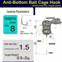 New Bottom Fishing String Hook Bait Cage 8-Hooks Line Group Feeder Sinker Float Fishing Rig for Carp Angling Tackle Accessories