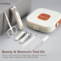 Nail Care Kit Anti-Splatter Manicure Set Stainless Steel Nail Clippers Buffer File Grooming Tools With Travel Case For Men Women
