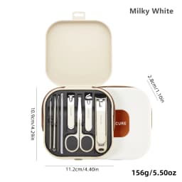 Nail Care Kit Anti-Splatter Manicure Set Stainless Steel Nail Clippers Buffer File Grooming Tools With Travel Case For Men Women