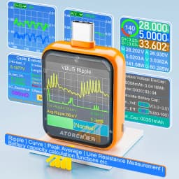 T3 Touch Control Gravity Sensor Digital Voltmeter Ammeter High Precision Power Capacity USB Tester for Type C Phone Charger