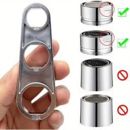 2 In 1 Faucet Aerator Wrench Water Flows Adjusting Faucet Bubbler Wrench Plumber Home Bathrooms Faucets Maintaining Tools