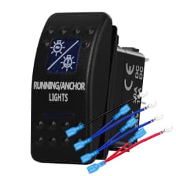 12v/24v Blue Led Light 5 Pin On Off SPST Rocker Switch 7 Pin On Off On ARB Carling Style Car Boat Waterproof Pump Push Switch