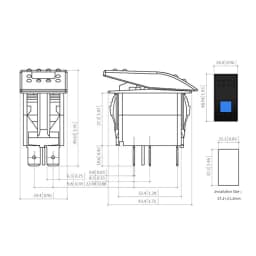 12v/24v Blue Led Light 5 Pin On Off SPST Rocker Switch 7 Pin On Off On ARB Carling Style Car Boat Waterproof Pump Push Switch