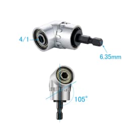 1pc 105 Degree Angle Extension Screw Driver Socket Holder Adapter Adjustable Bits Nozzles for Screwdrivers Bit Right Angle Head