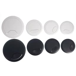 Plastic Wire Hole Cover Outlet Port Table Computer PC Desk Round Cable Grommet Line Holder White Black 50mm/53mm/60mm/80mm